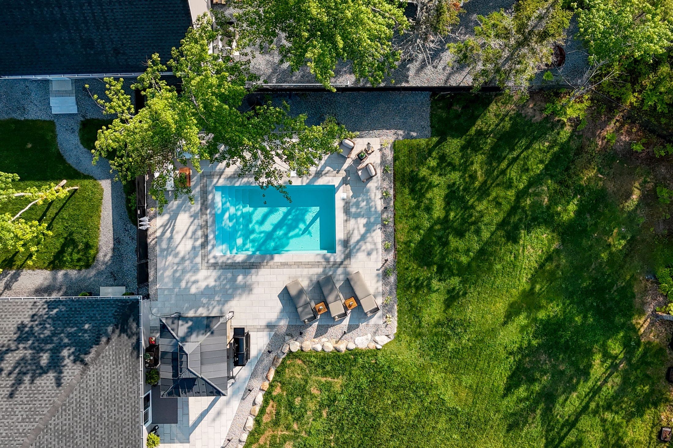 Fiberglass pool installation